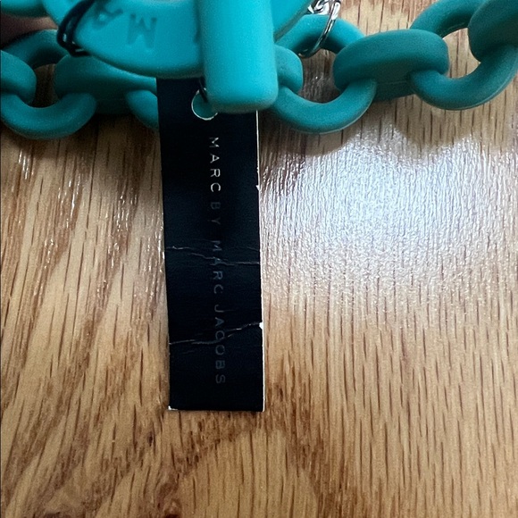 New ! Marc Jacobs aqua lagoon stretch logo Chain Bracelet. - Picture 4 of 7